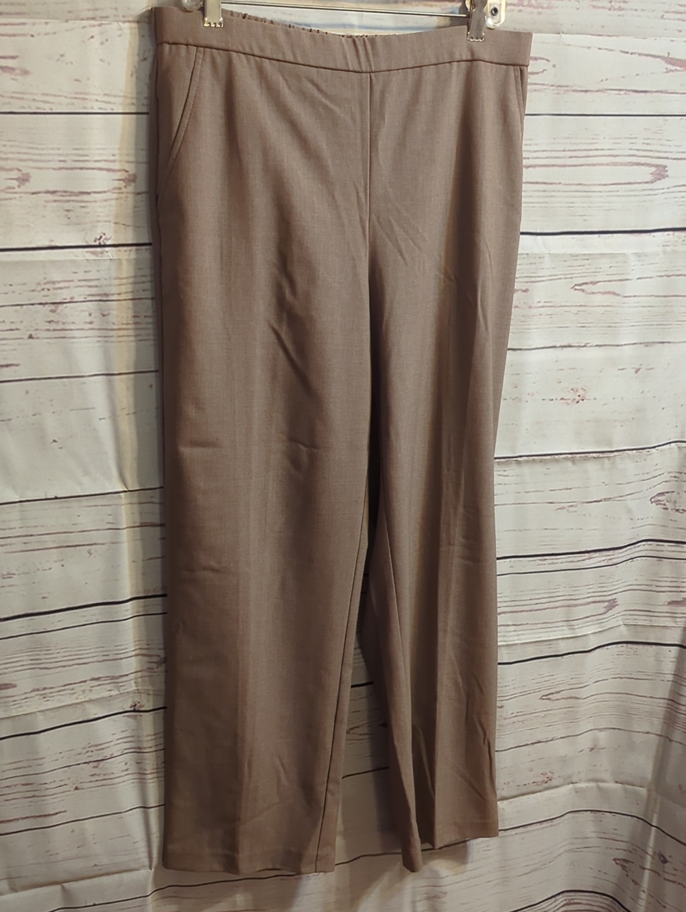 Sag Harbor Women's Taupe Dress Pants - Straight Leg